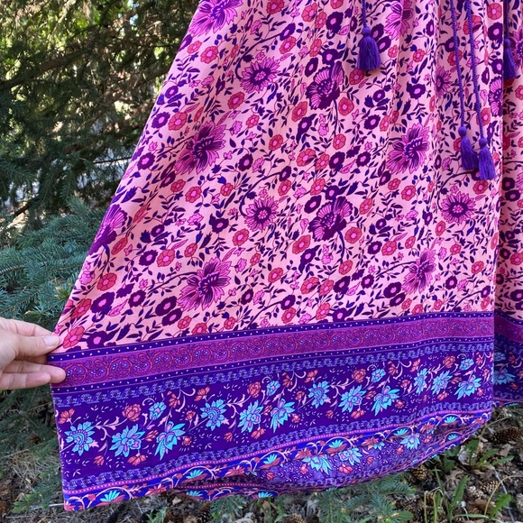 Spell Imitation Folktown Boho Gown in Blossom - Picture 8 of 16